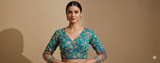 Teal Ishani Blouse