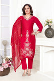 Red Geetanjali Suit Set