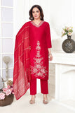 Red Geetanjali Suit Set