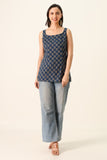 Rama Blue Short Kurti For Women