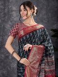 Black Damini Saree