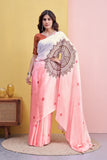 Peach Flora Saree