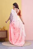 Peach Flora Saree