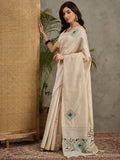 CreamGreen Pakhi Saree