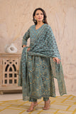 Teal Gulnaar Suit Set (Set of 3)