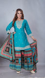 Blue Chandni Suit Set (Set of 3)
