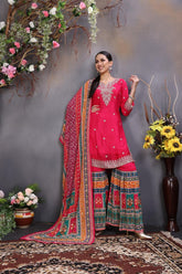 Pink Chandni Suit Set (Set of 3)