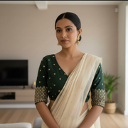 DarkGreen Drishti Blouse