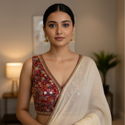 Maroon Chahana Blouse