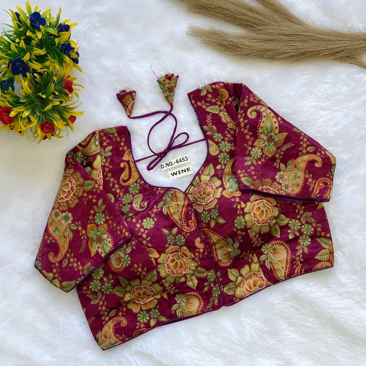 Wine Charita Blouse