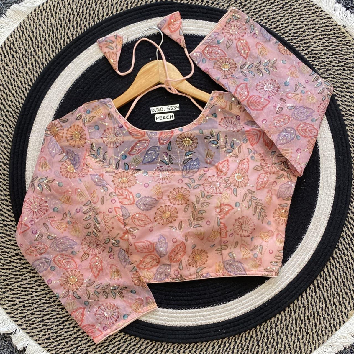 Peach Samaira Blouse