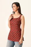 Rama Maroon Short Kurti For Women