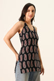 Sara Trending Black Short Kurti for Women – Stylish & Modern Ethnic Wear