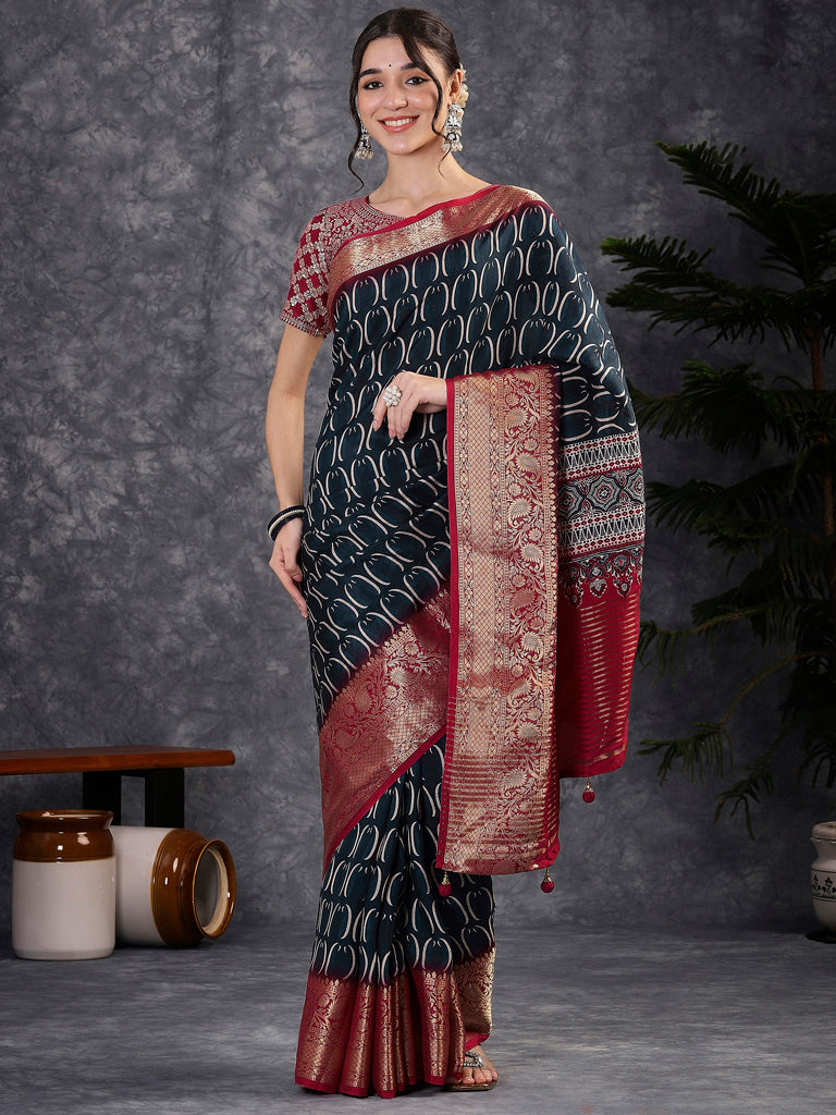 Black Damini Saree