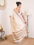 White Amoli Saree