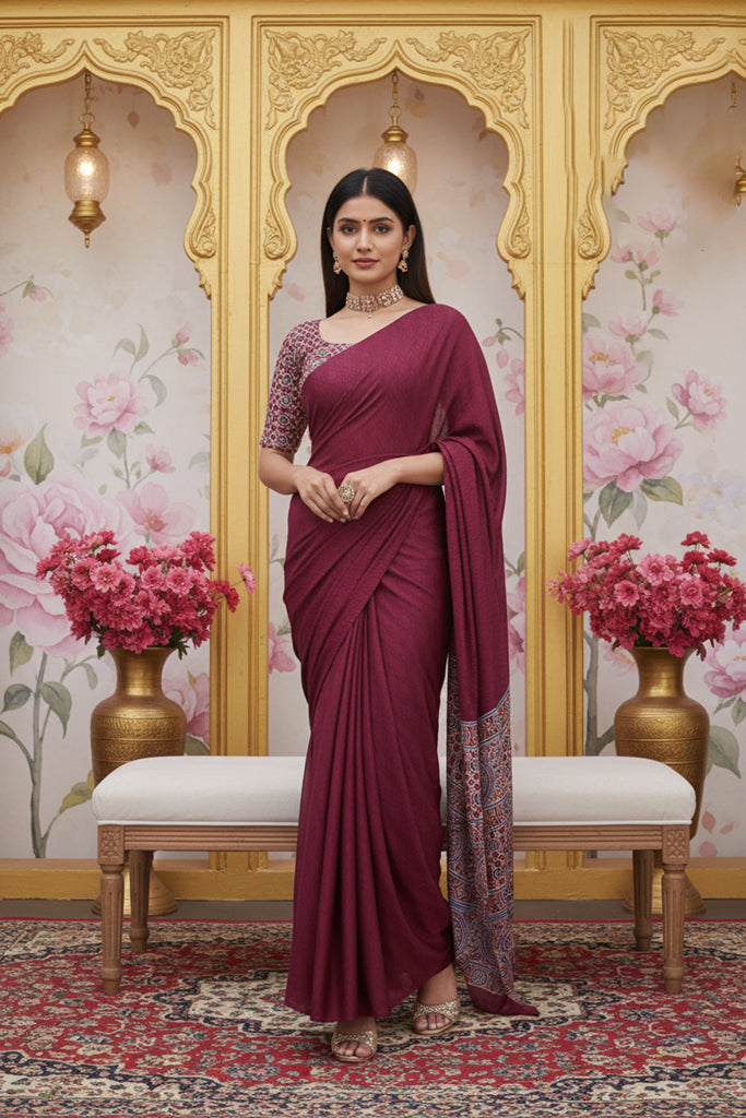 Maroon Jivika Saree