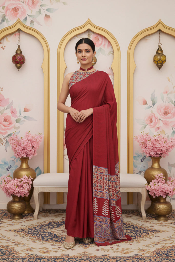 Red Jivika Saree