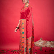 Red Mastani Saree