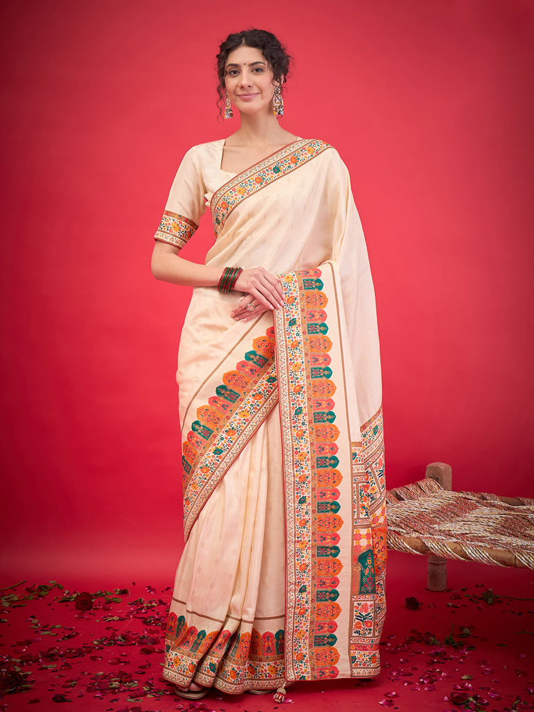 White Mastani Saree