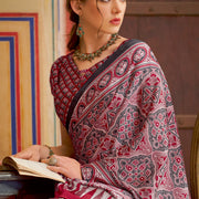 BlackRed Mohar Saree