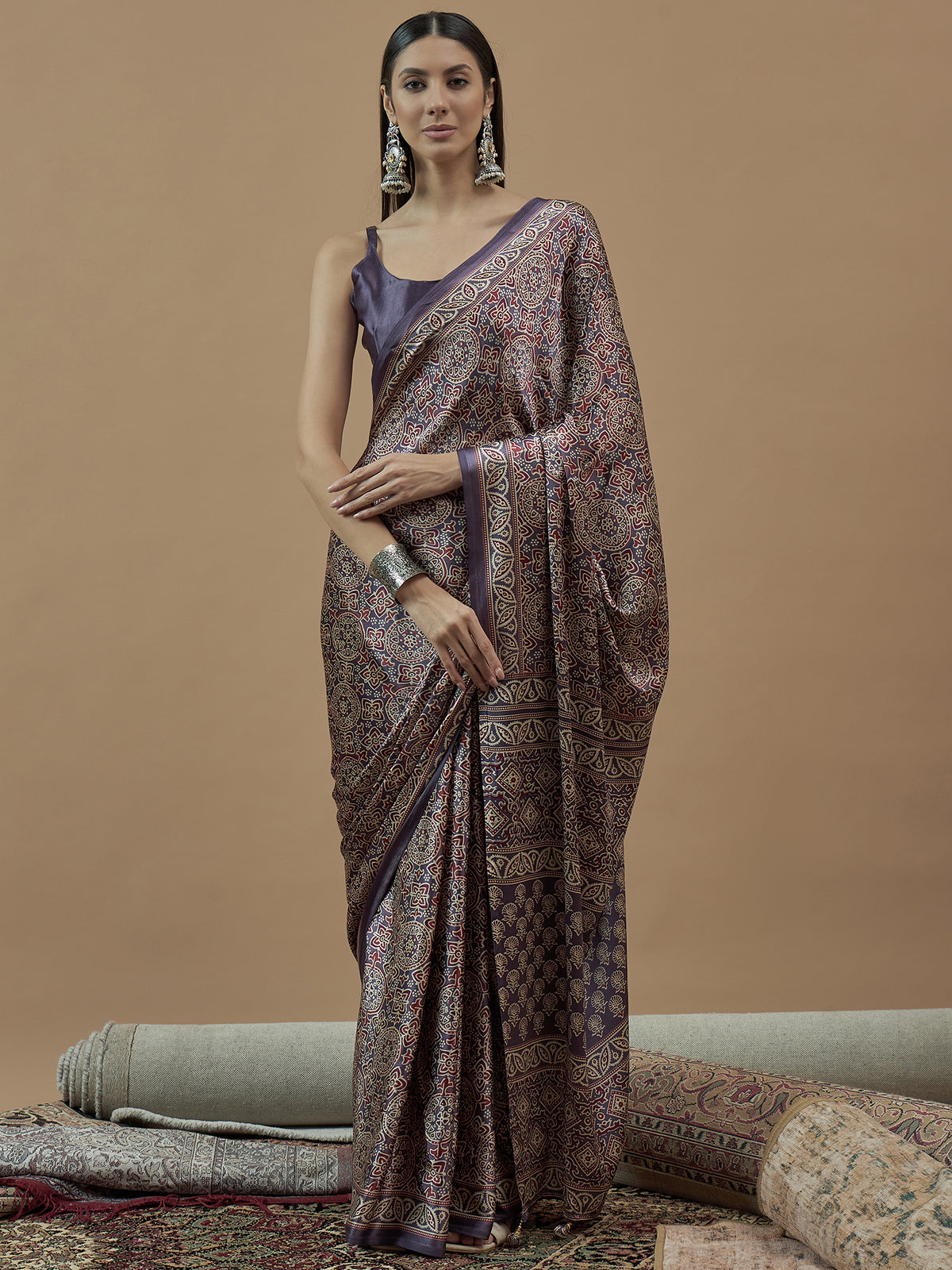 Purple Mohar Saree