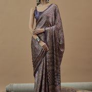 Purple Mohar Saree