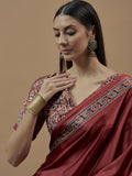 Red Mohar Saree