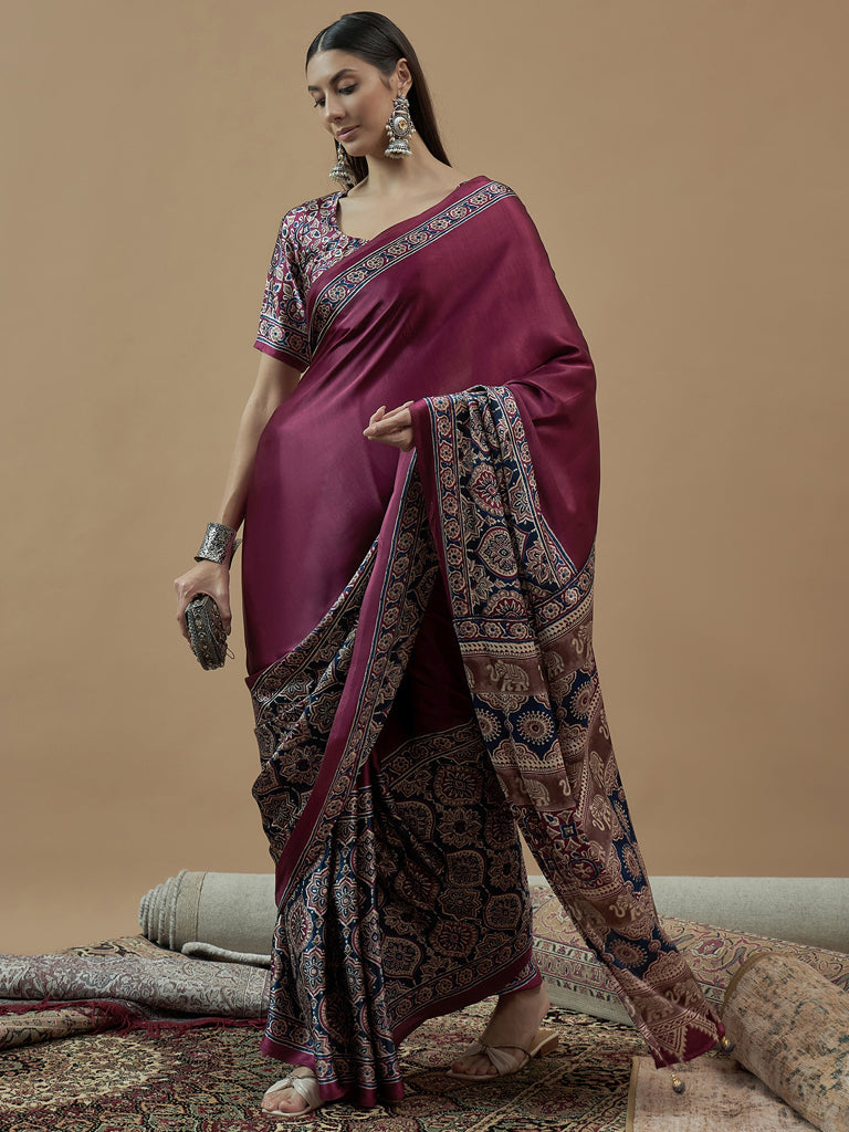Wine Mohar Saree