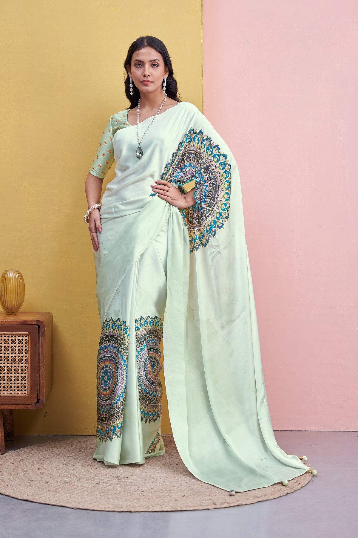 Green Flora Saree