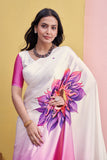 Pink Flora Saree