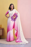 Pink Flora Saree