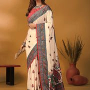 White Anika Saree