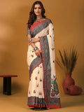 White Anika Saree