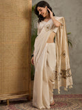 CreamBrown Pakhi Saree
