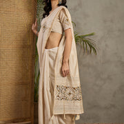 CreamBrown Pakhi Saree