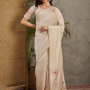 CreamPink Pakhi Saree