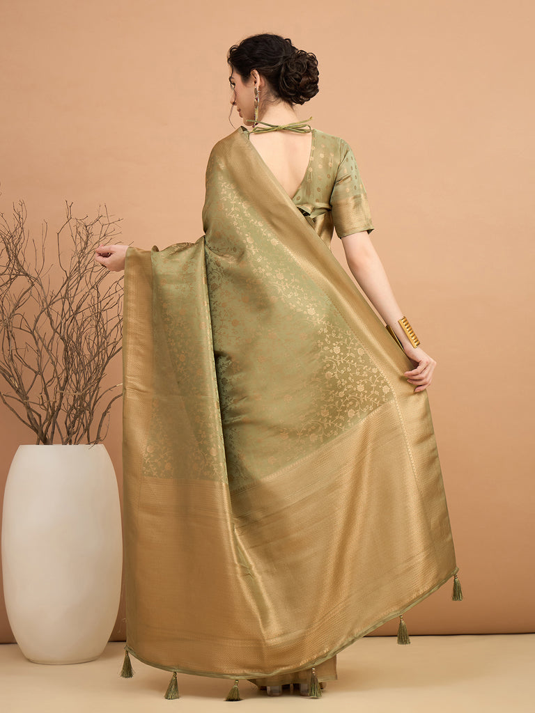 Green Mehak Saree