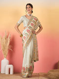 White Nandini Saree