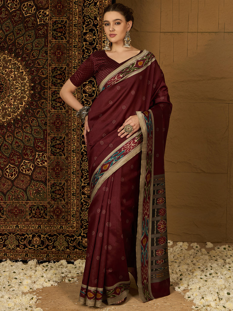 Maroon Vartika Saree