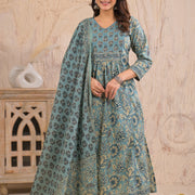 Teal Gulnaar Suit  Set (Set of 3)