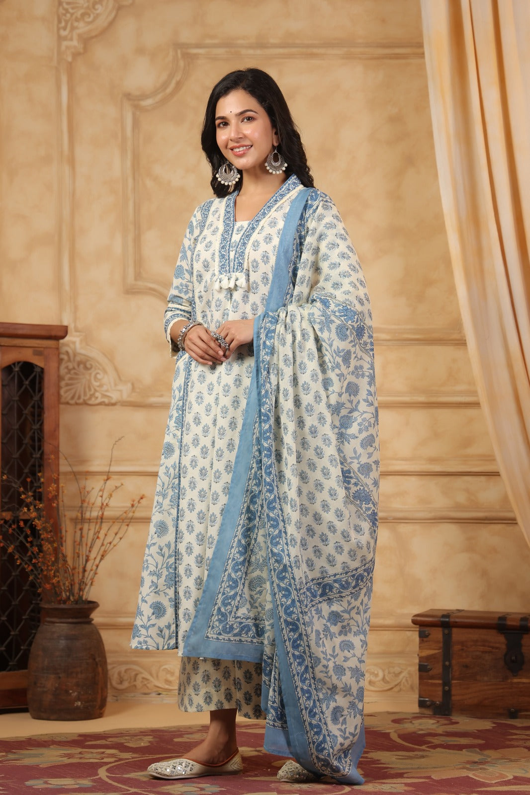 Blue Noor Suit Set (Set of 3)