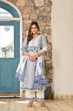 Blue Roohi Suit Set (Set of 3)
