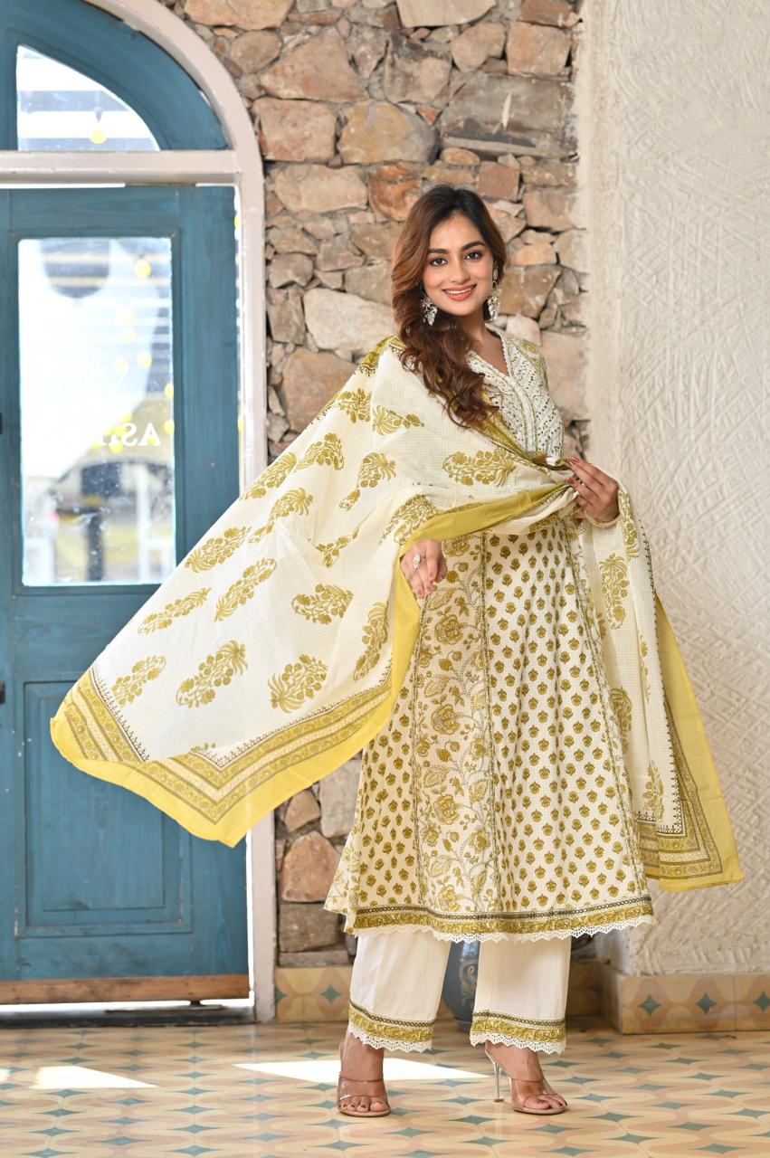 Yellow Roohi Suit Set (Set of 3)
