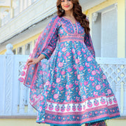 Blue Suhani Suit Set (Sset of 3)