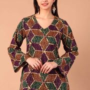 Ikkat Bela Print